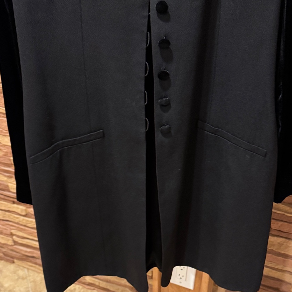 SONIA RYKIEL MADE IN FRANCE 🇫🇷 Black Velvet Blazer - Picture 7 of 11